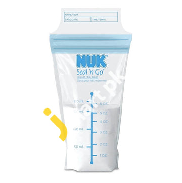 Nuk Seal N Go Breast Milk Bags 180Ml 50 - Imported From Uk